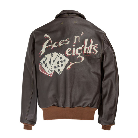Aces and Eights™ Hand-Painted Flight Jacket Z21V029M