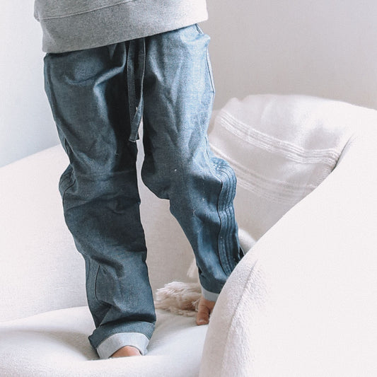 Dark Gray Denim Pants