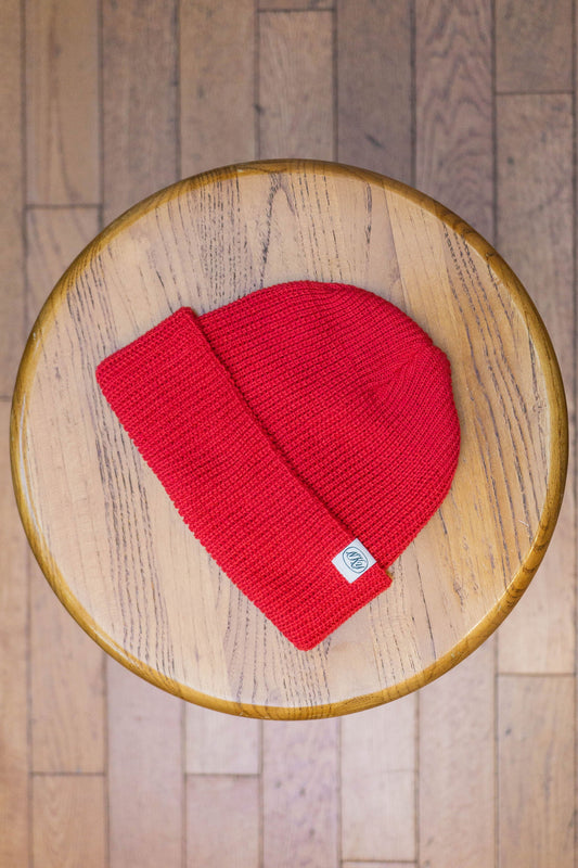 Knickerbocker Cotton Watch Cap - Red