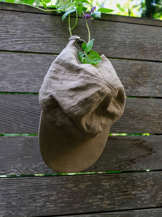 Cap in Beige Moyen Linen