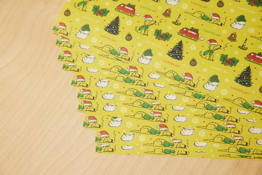 Dad Grass Christmas Wrapping Paper