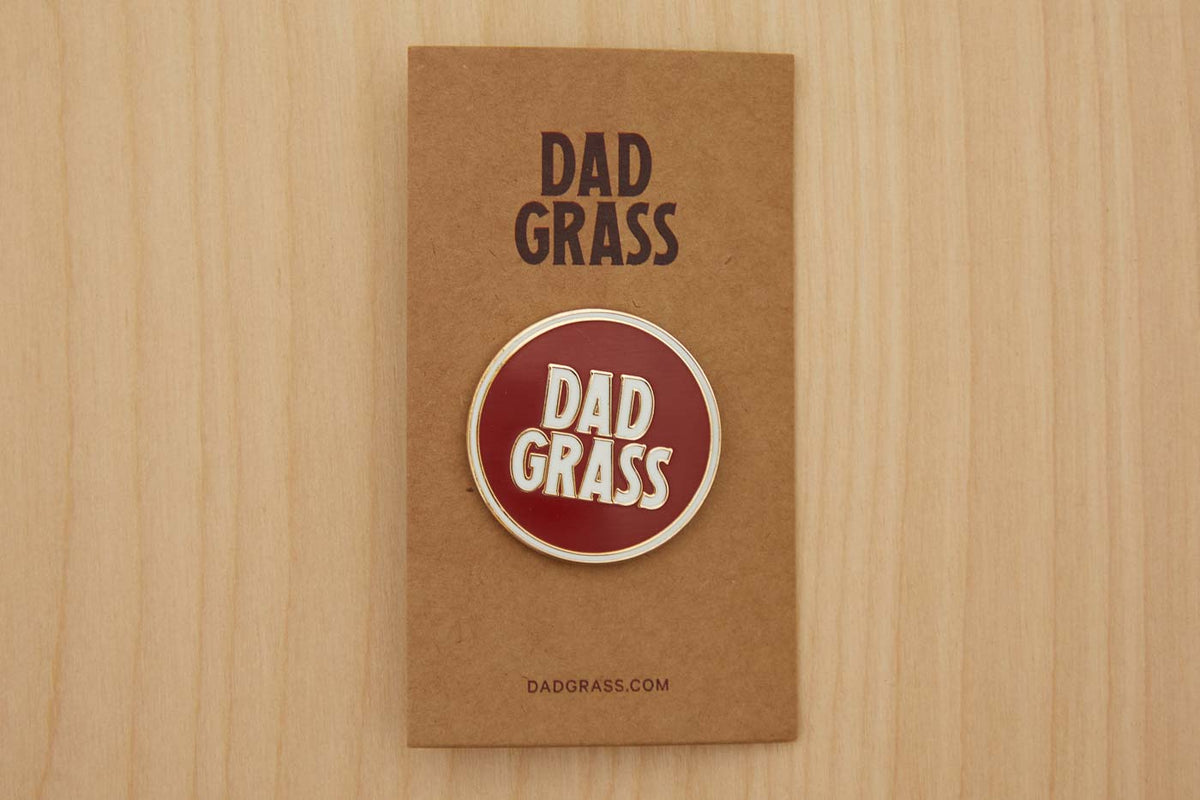 Dad Grass Circle Pin