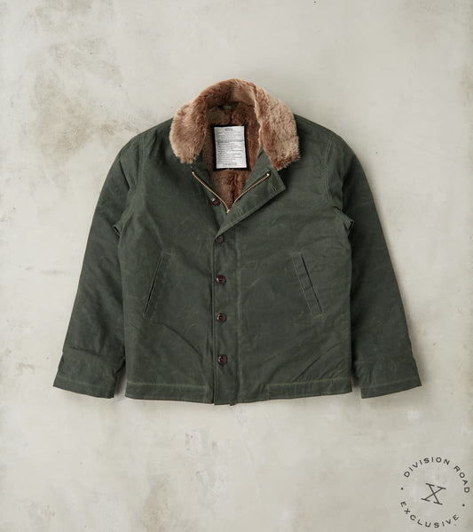 N-1 Deck Jacket - 7oz Martexin Waxed Sailcloth - Dark Moss