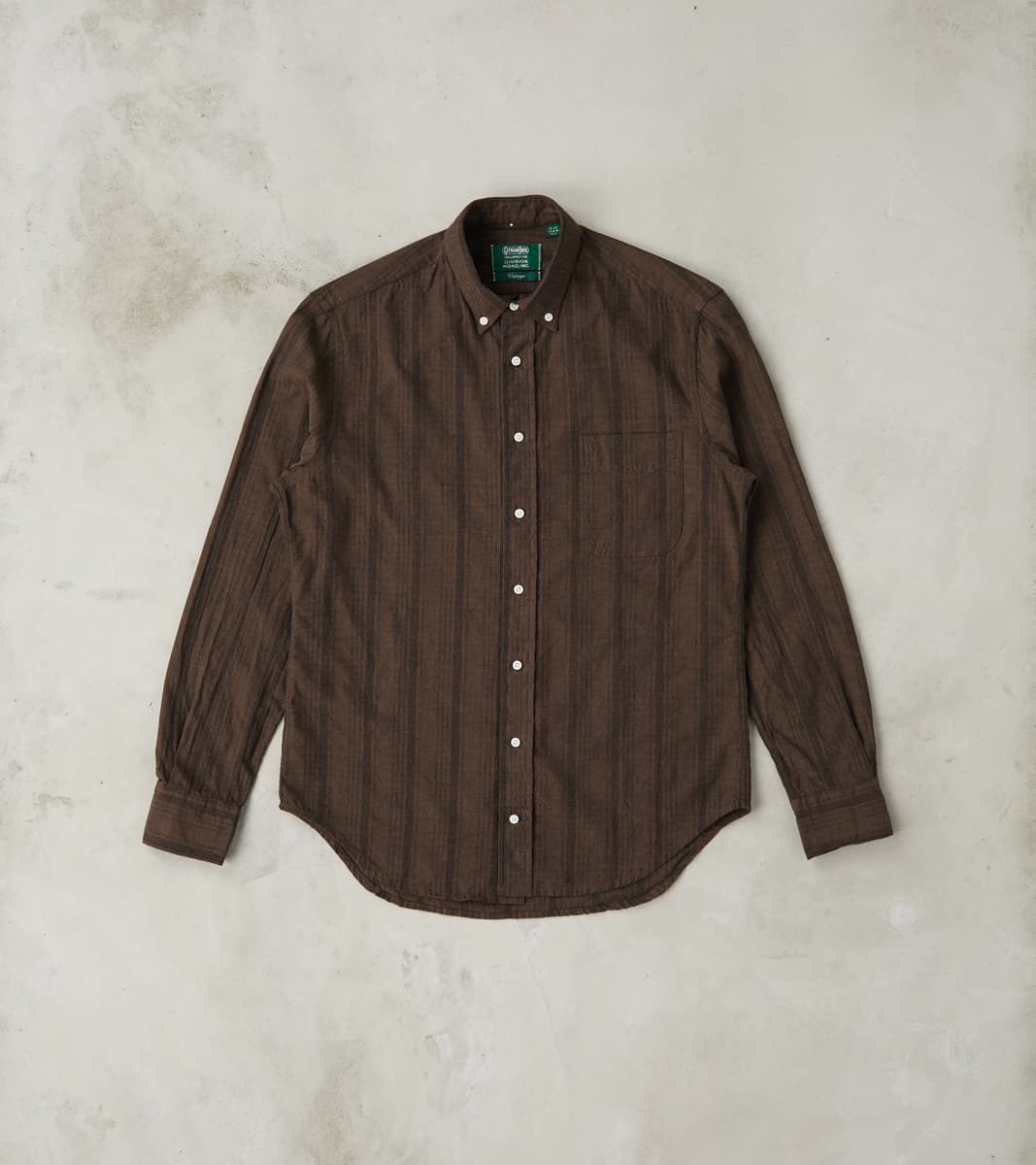 Japanese Cotton/Linen Dobby Stripe - Brown
