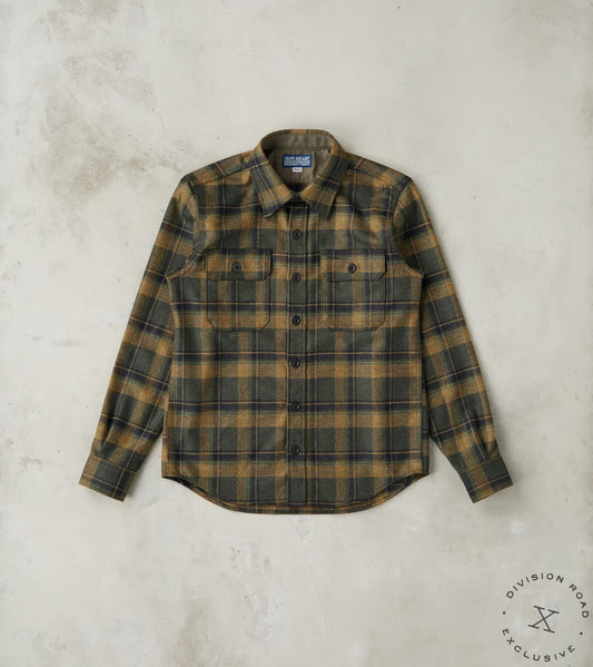 DR 434-HHG - CPO Shirt - Fox Brothers® Wool Hickory Hunter Twill Check Flannel