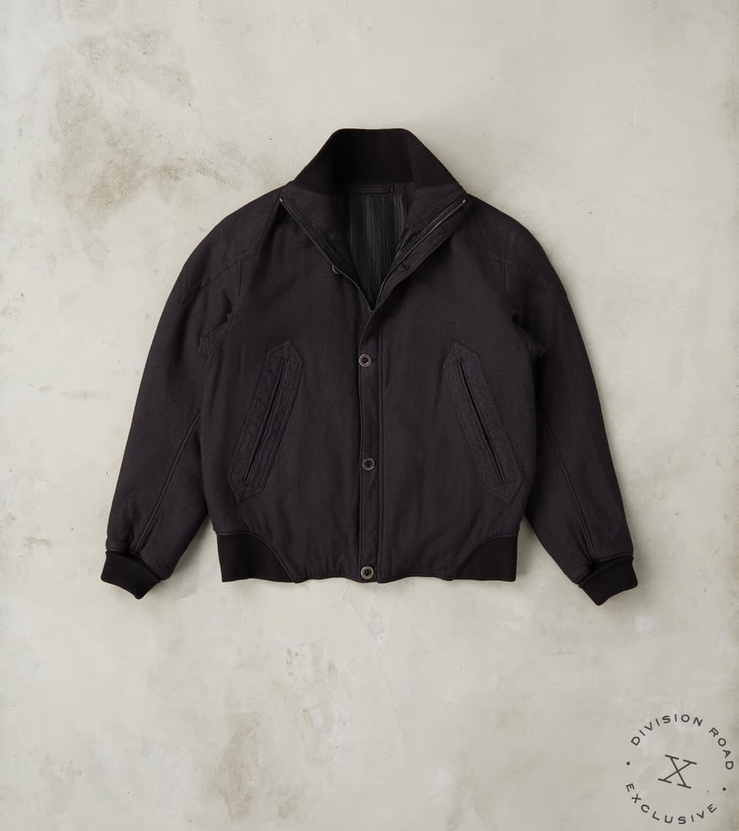American Vector Bomber - Aubergine Tussah Silk Herringbone
