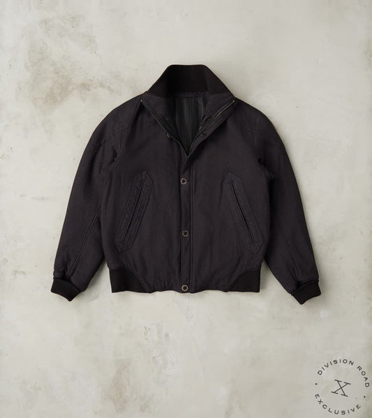 American Vector Bomber - Aubergine Tussah Silk Herringbone