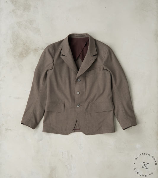 English Dress Hunt Jacket - Dark Natural Optim® Wool Gabardine
