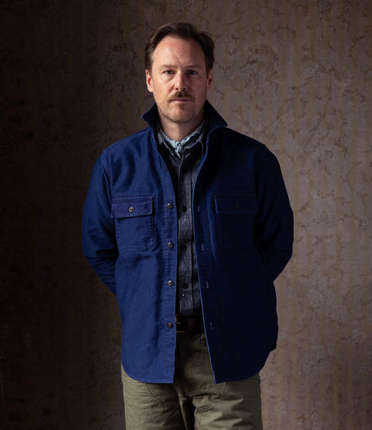 Indigo Moleskin Work Shirt