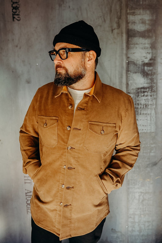 Crissman Overshirt - Dark Tan Moleskin