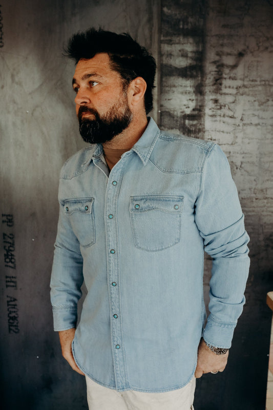 Modern western 11oz bleached denim