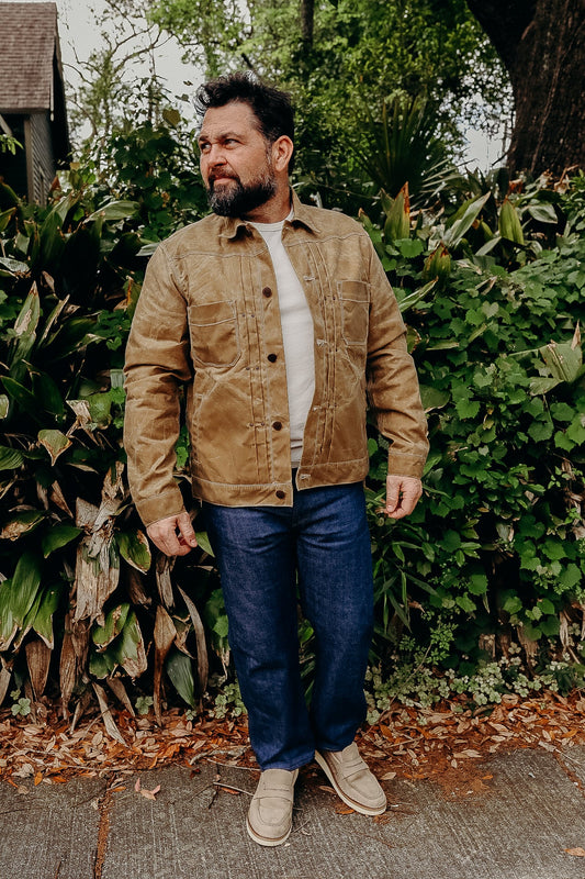Riders Jacket Waxed Canvas in Tumbleweed RJ-1