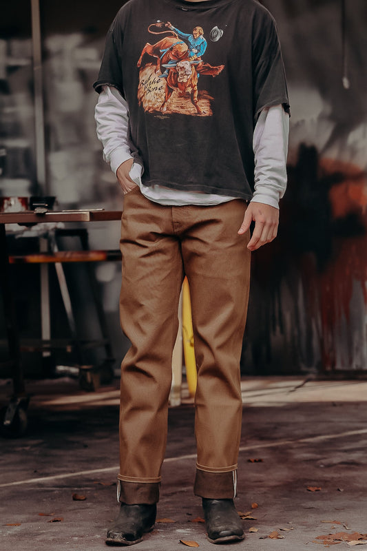 Wilkes Western- 15oz Brown Denim