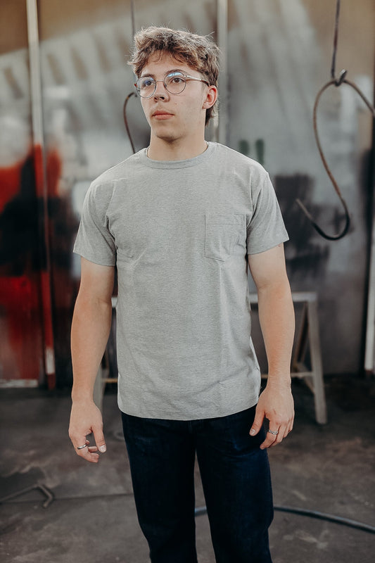 Heavyweight Pocket T⁠-⁠Shirt 2 pack- Heather Grey