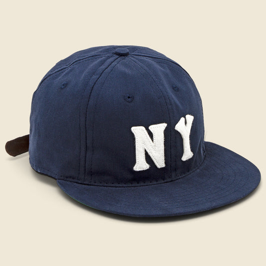 NY Black Yankees Cotton Hat - Navy