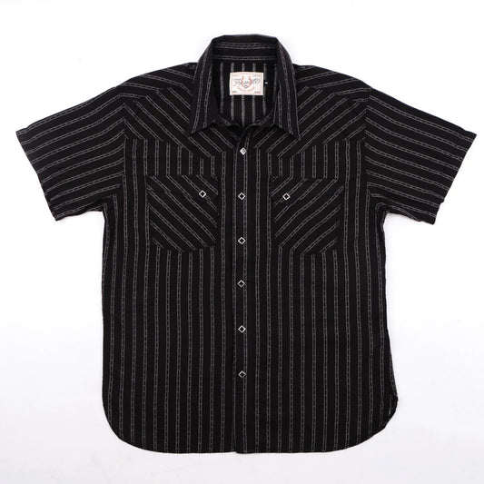 Calico S/S Shirt | Black Stripe | Freenote Cloth