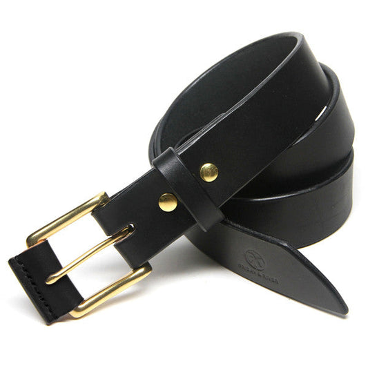 Classic Leather Belt – Black Bridle