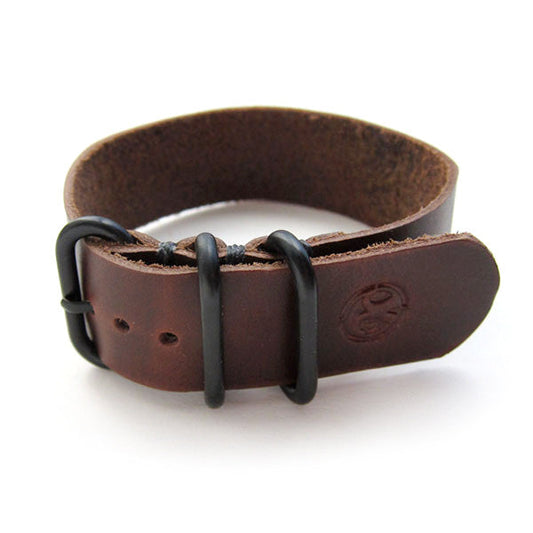 Tan Chromexcel 1-Piece Nato Style Watch Band