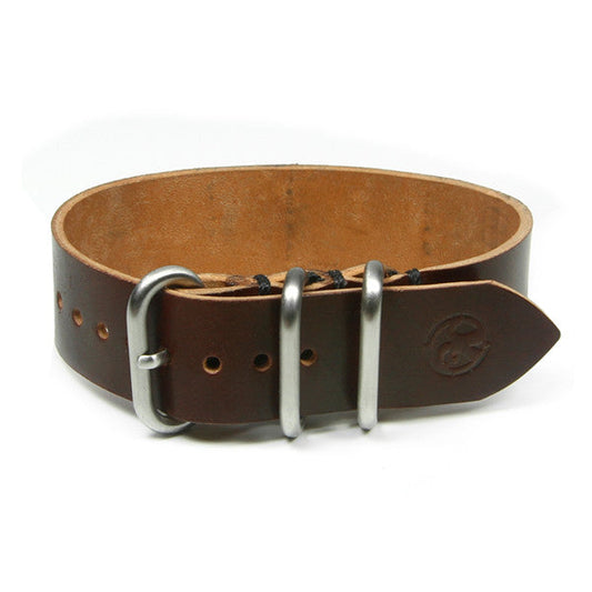Burgundy Shell Cordovan 1-Piece Nato Style Watch Band