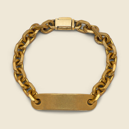ID Chain Link Bracelet - Brass