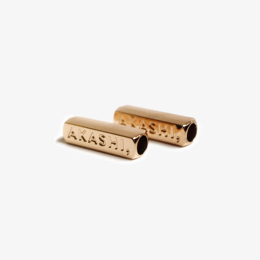 Gold Stamped Aglet Ends