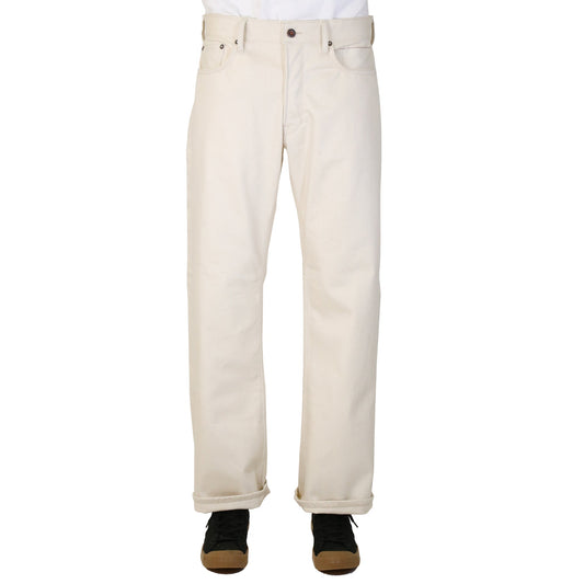 Goldline X105 True Straight Leg Cinch Back 12 Oz Ecru Natural Selvedge