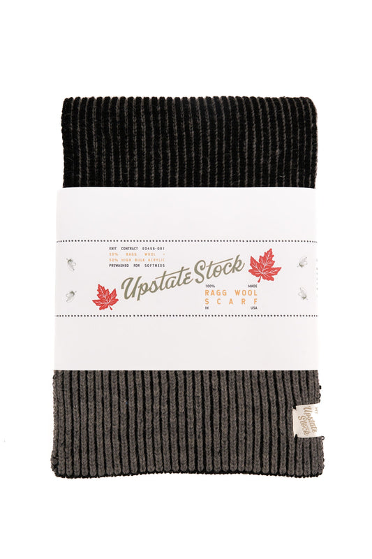 Grey Tweed Ragg Wool Scarf