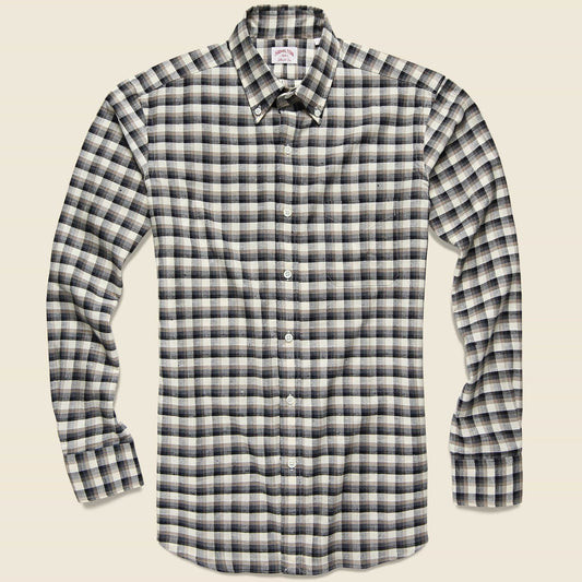 Twill Plaid Shirt - Brown/Cream