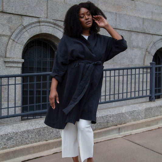 Lapel Midi Jacket