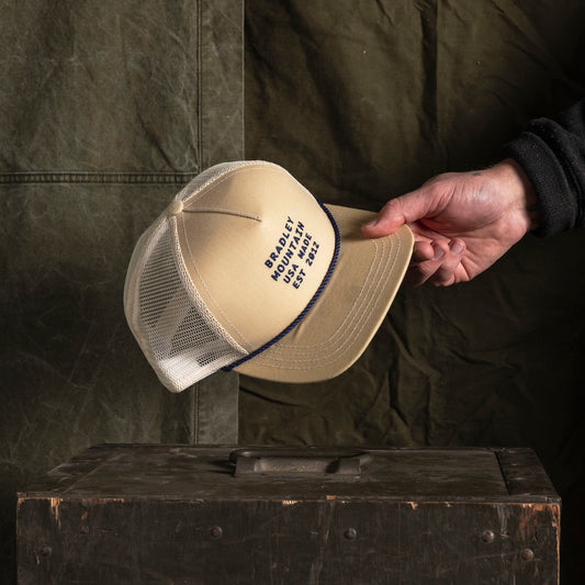 Heritage Trucker Hat - Oatmeal/Navy Rope