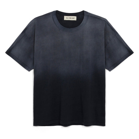 Ultra Light Slub Knit Short Sleeve Tee (Navy)