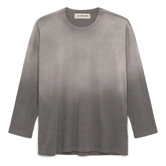 Ultra Light Slub Knit Long Sleeve Tee (Charcoal)