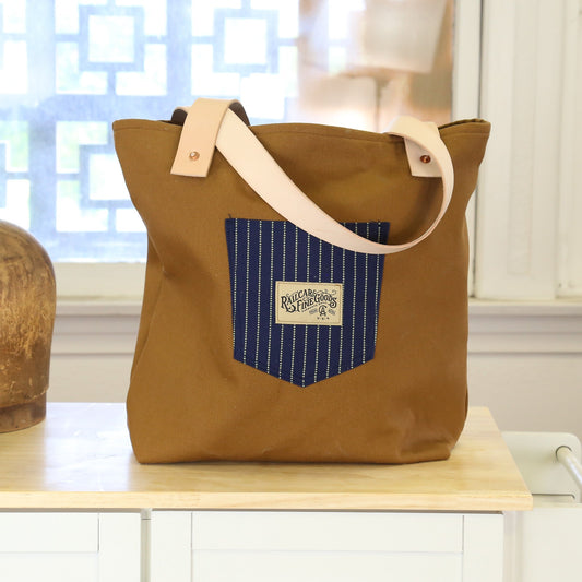 Railcar Baja Lined Duck Canvas Tote Bag