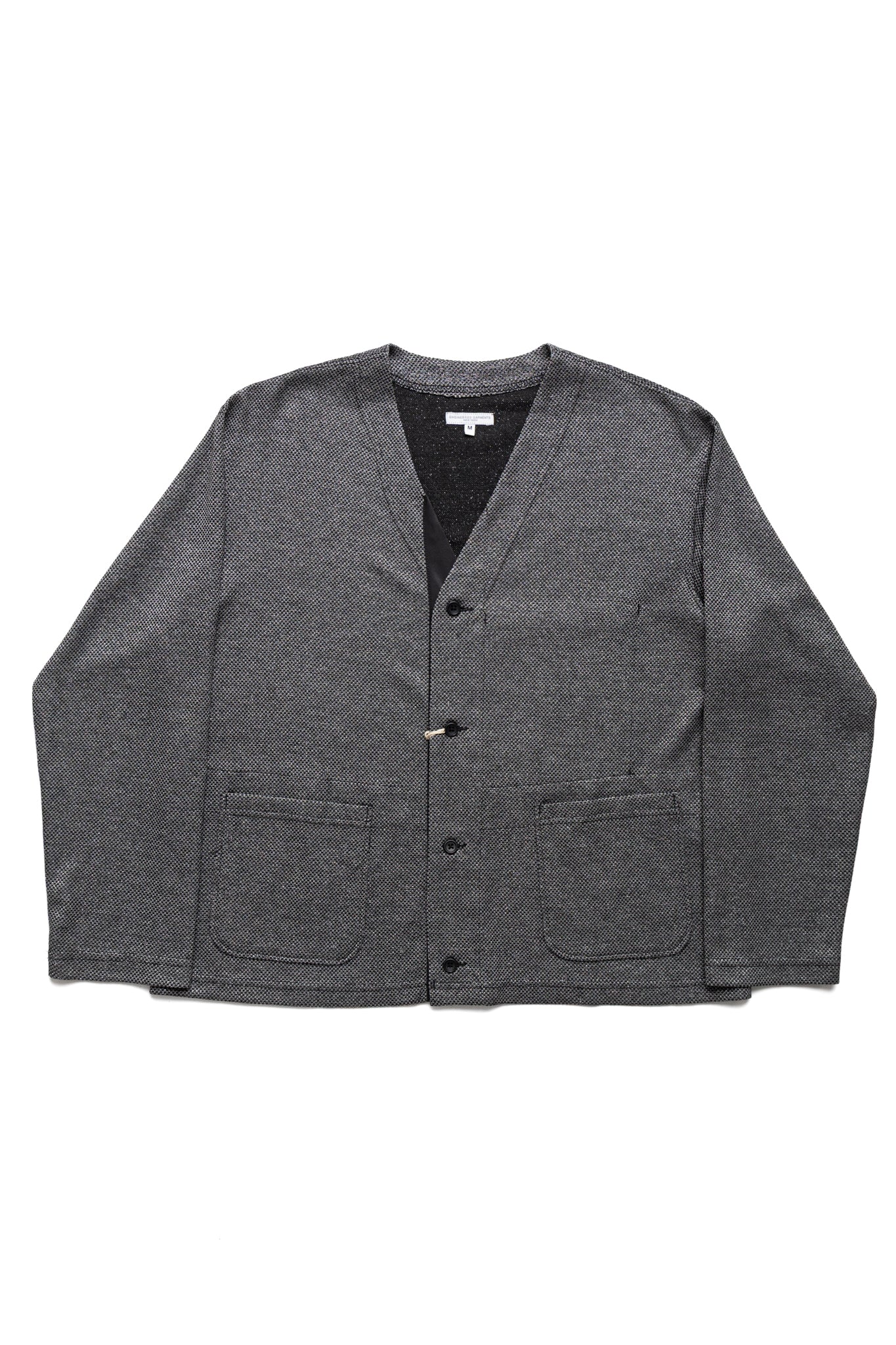 Knit Cardigan Lurex Knit Jersey - Black/Silver