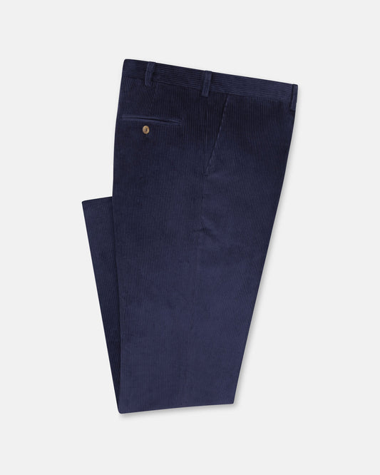 Made-in-USA Navy Wide Wale British Corduroy Pant