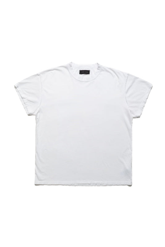 Lightweight Binded Neck Inside Out Tee - White