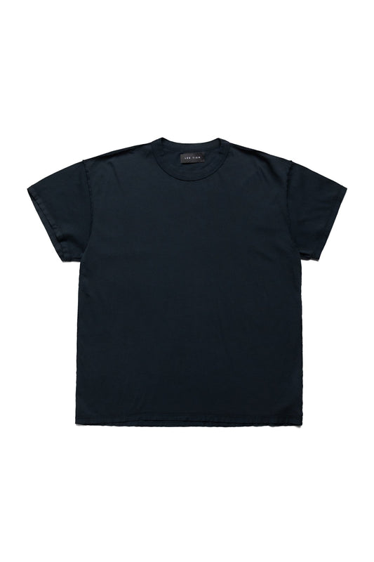 Lightweight Binded Neck Inside Out Tee - Faded Black