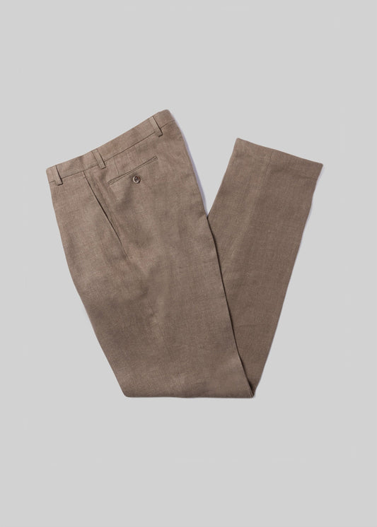 French Linen Pleated Trouser