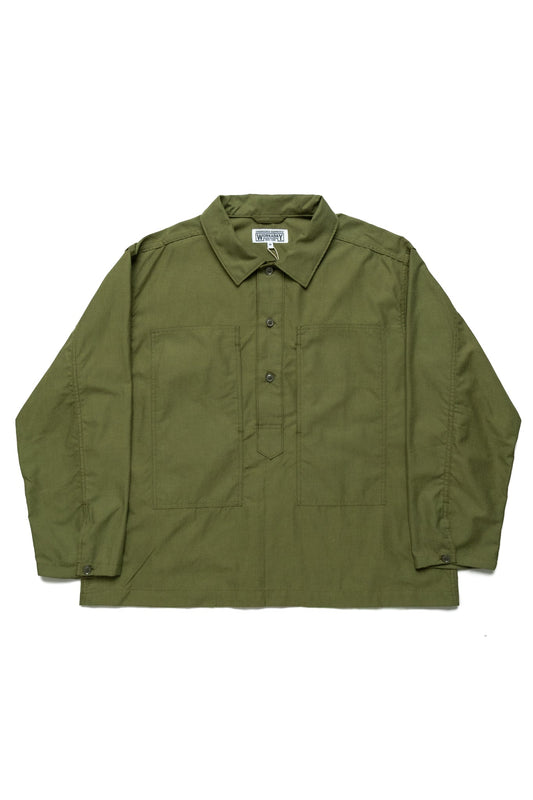 Army Popover Shirt Cotton Iridescent - Olive