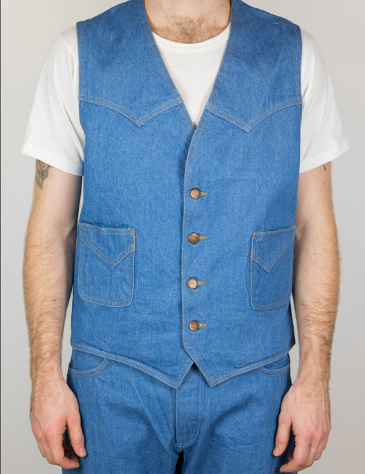 14 oz Mt Vernon Mills Rodeo Denim Western Vest