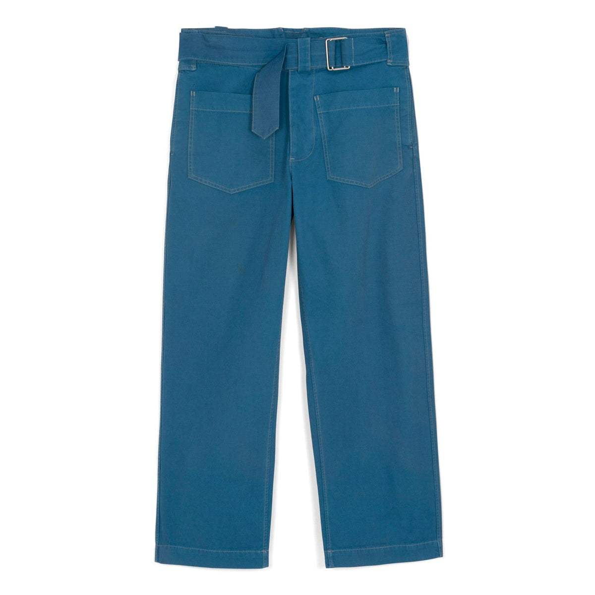 Belted Moto Pants (Indigo)