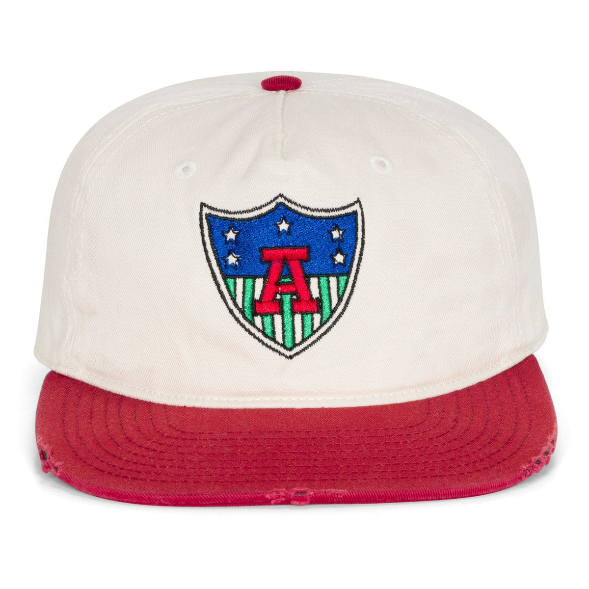 University 2 Tone Hat (Off White/Red)