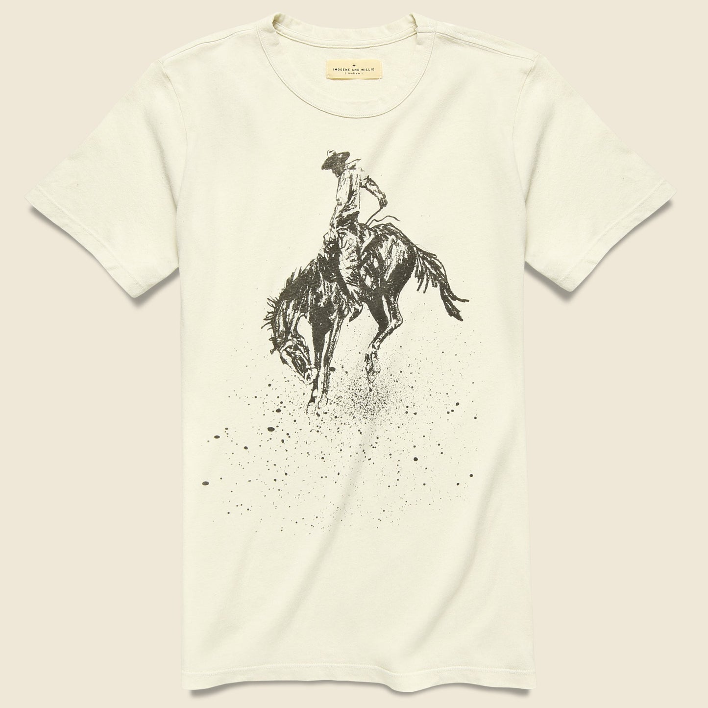 Buckin' Bronco Tee - Vintage White