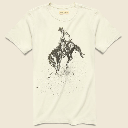 Buckin' Bronco Tee - Vintage White