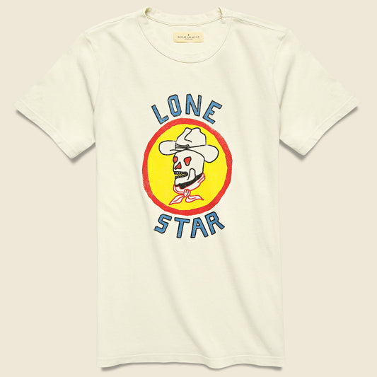 Lone Star Cowboy Tee - Vintage White