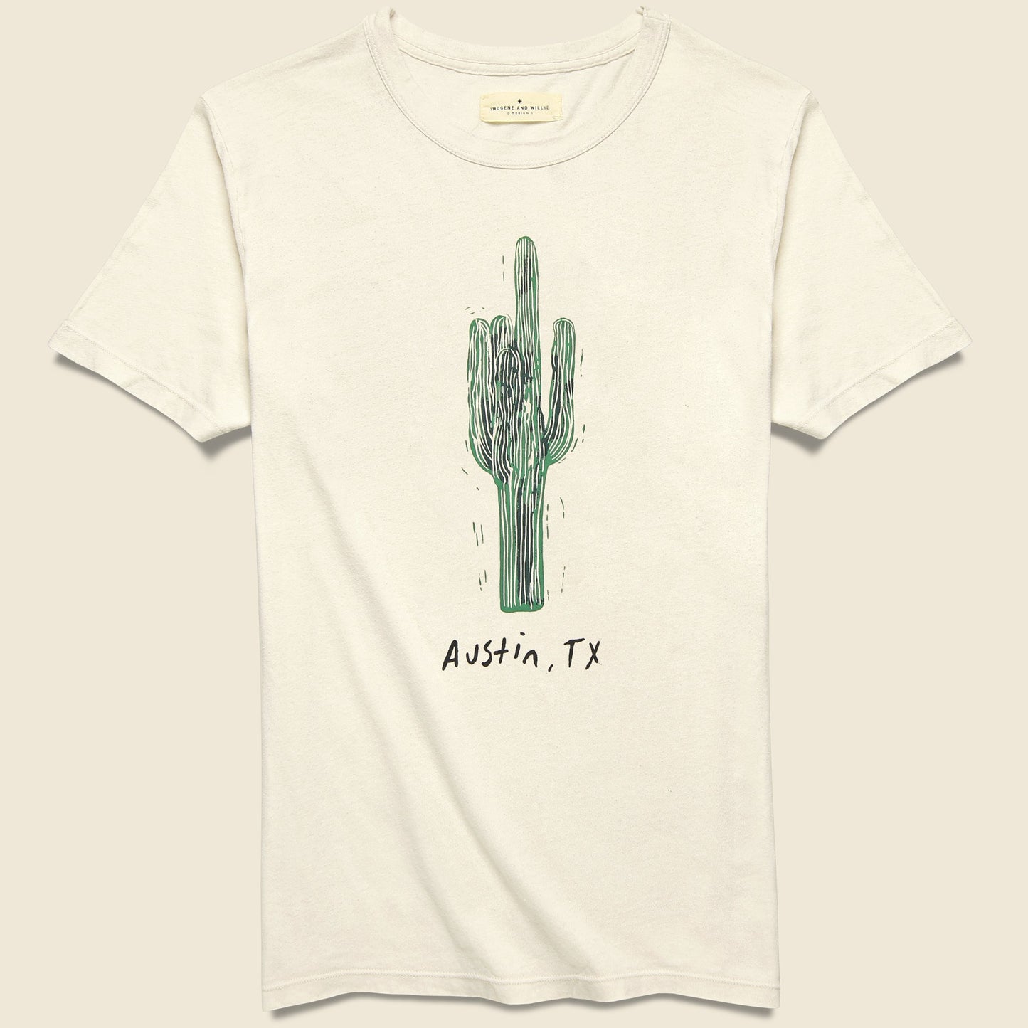 Austin Cactus Tee - Vintage White