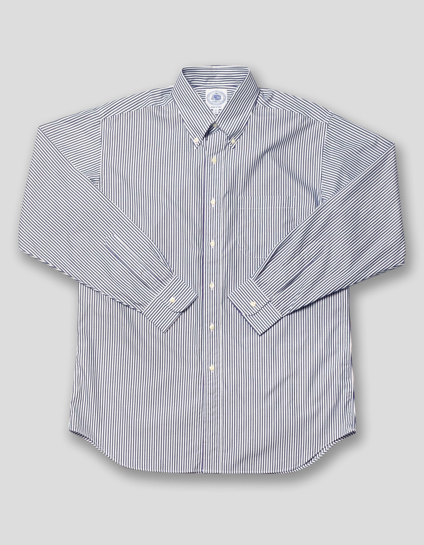 NAVY BENGAL STRIPE DRESS SHIRT
