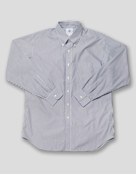 NAVY BENGAL STRIPE DRESS SHIRT