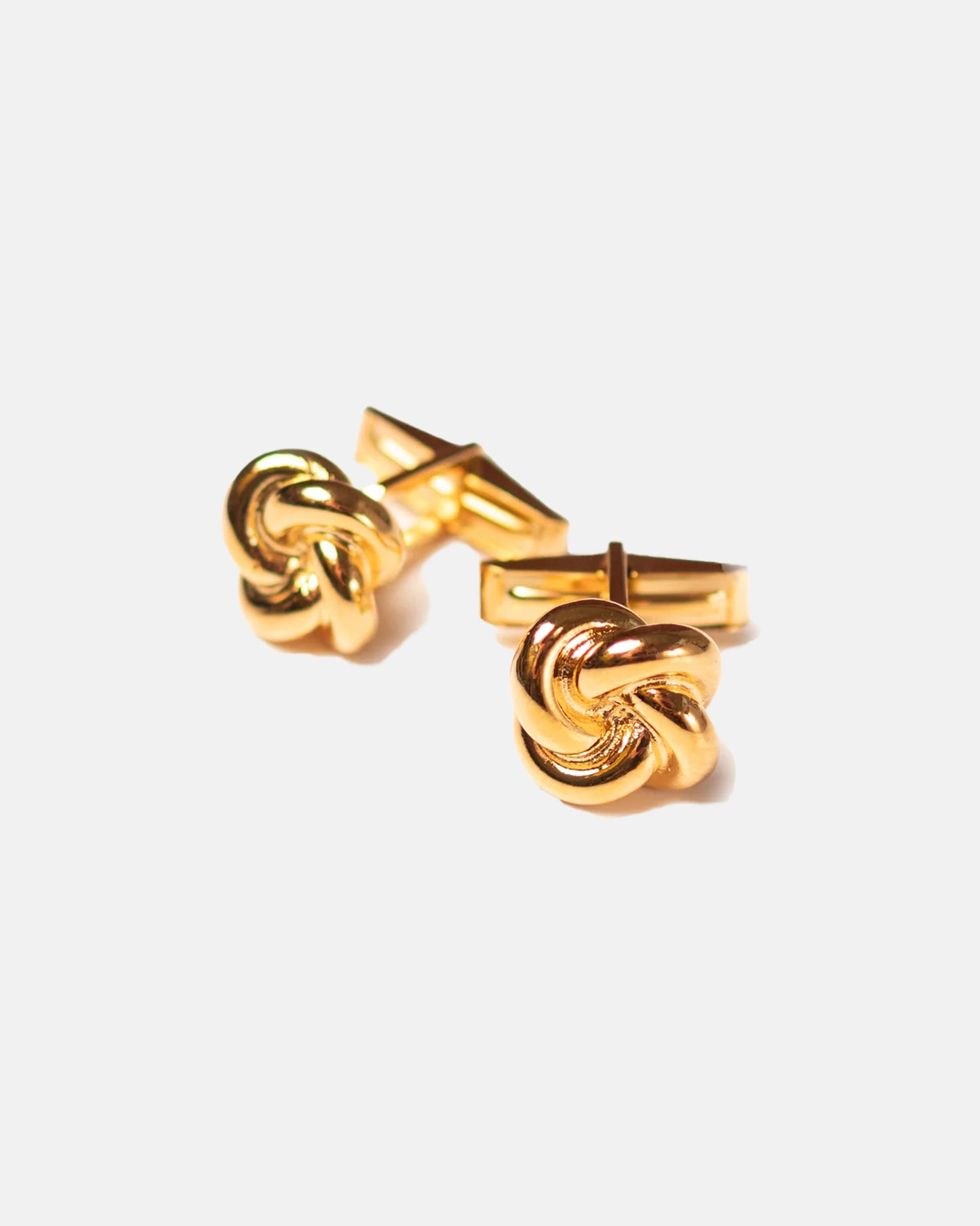 Made-in-USA Gold Finish Monkey's Fist Knot Cufflinks