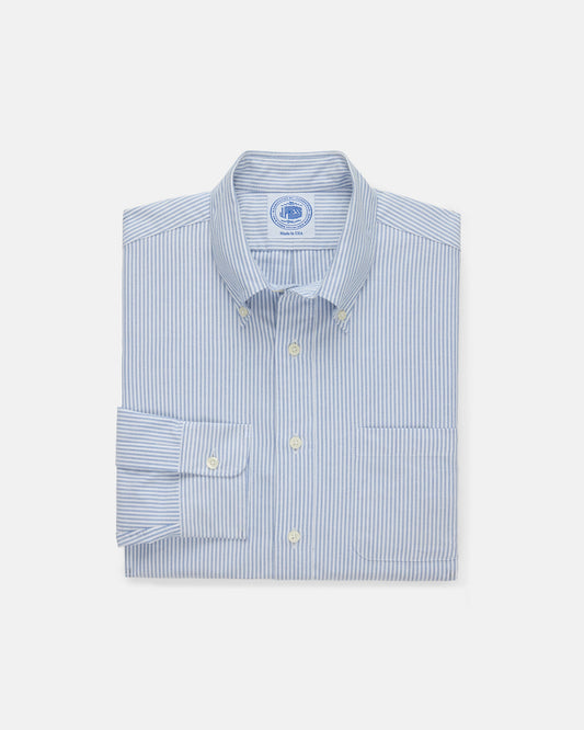 BLUE UNIVERSITY STRIPE OXFORD SHIRT - TRIM FIT